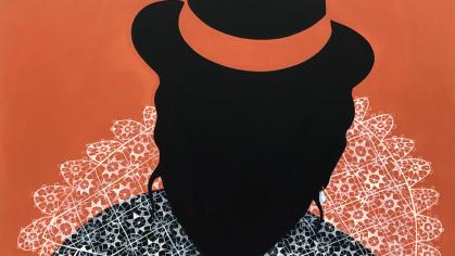 silhouette portrait painting