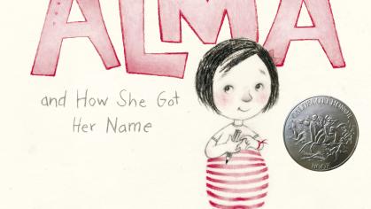 book cover with a little girl and book title Alma and How She Got Her Name