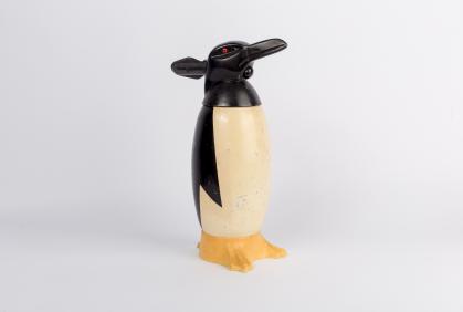 Plastic seltzer bottle in the shape of a penguin