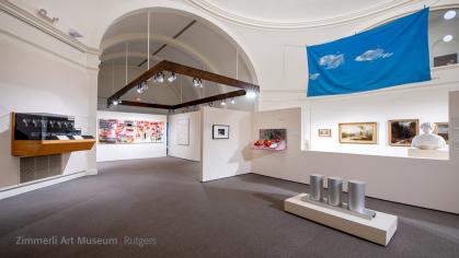 View of Art of American gallery installed with large arched ceiling