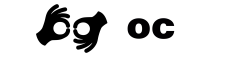 Two black logos symbolizing ASL and Open Captions.